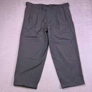 George Mens Graphite Gray Pockets Pleated Front High Rise Dress Pants Size 44x30